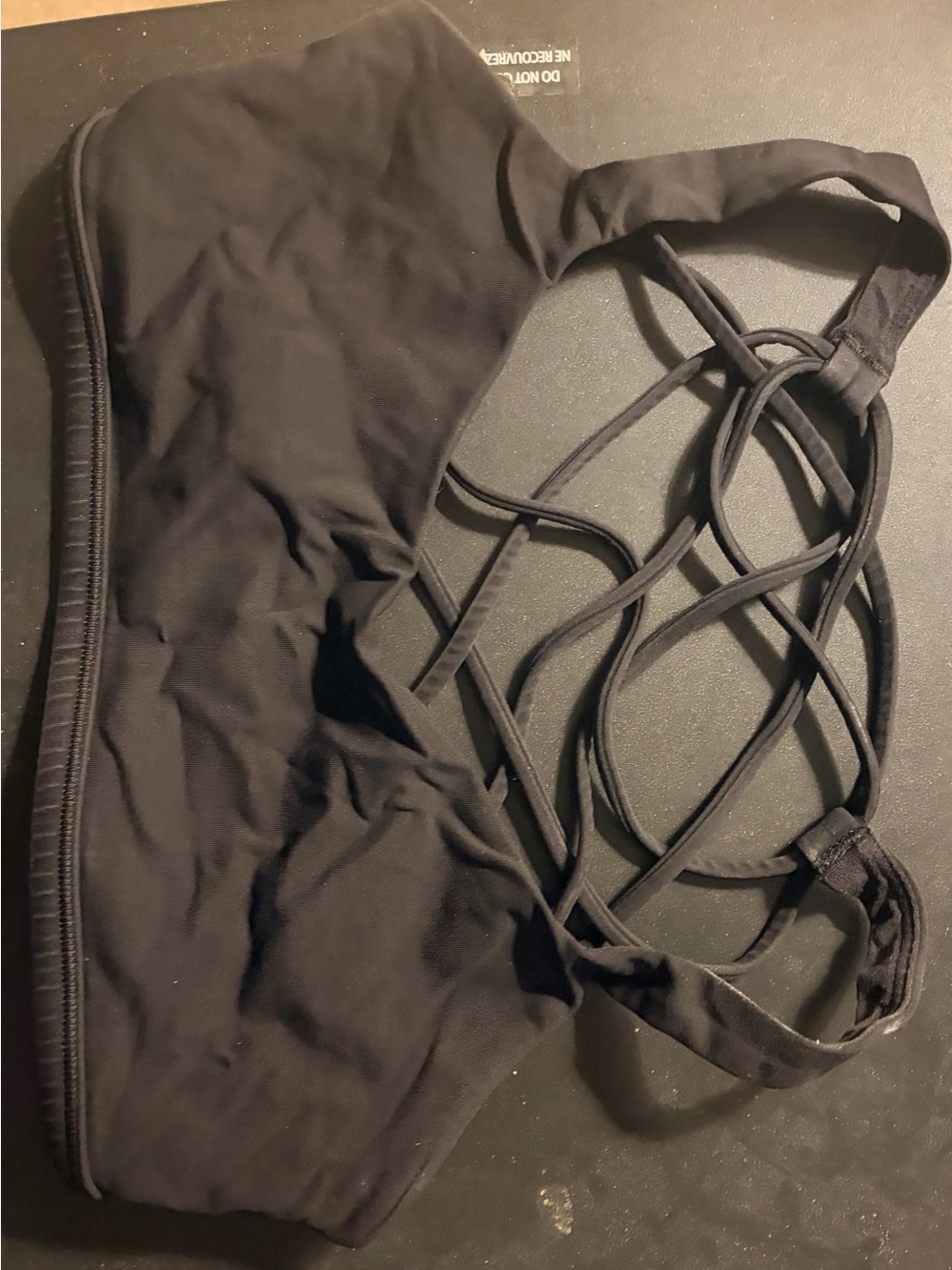 Lululemon Black women’s strappy sports bra - size 4